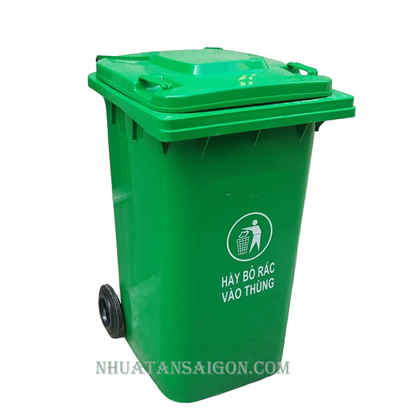 Thùng rác HDPE 240 lít dày 11kg xanh lá thung-rac-hdpe-240-lit-day-11kg-xanh-la
