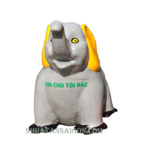 thung-rac-hinh-con-voi-xam
