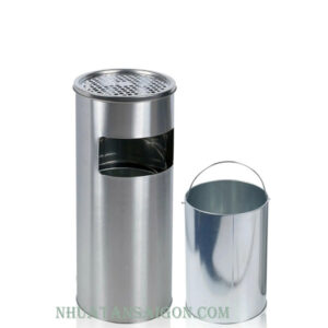 thung-rac-inox-tron-co-gat-tan-250