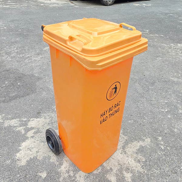 Thùng rác nhựa 120L màu cam thung-rac-nhua-120l-mau-cam