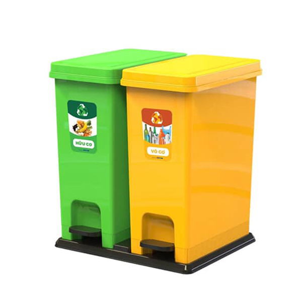 Thùng rác phân loại 2 ngăn 2 màu thung-rac-phan-loai-2-ngan-2-mau