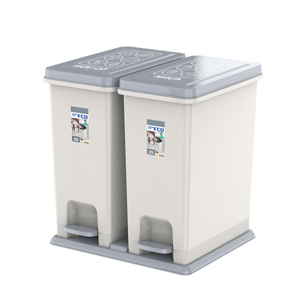 Thùng rác phân loại 2 ngăn xám thung-rac-phan-loai-2-ngan-xam