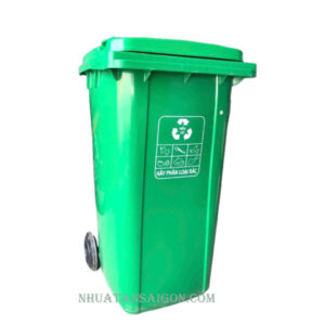 thung-rac-phan-loai-240l-loai-13kg-xanh-la