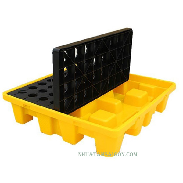 Pallet Chống Tràn 4 Phuy Cao