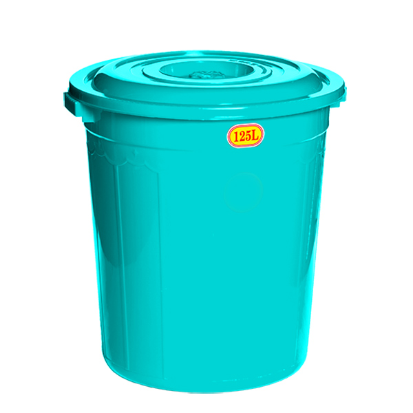 Thùng Nhựa Tròn Có Nắp 125L
